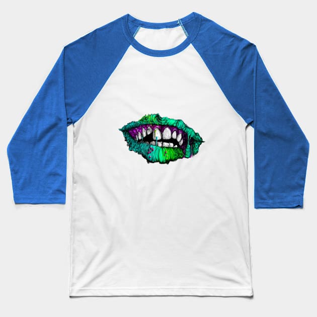 Mouth Baseball T-Shirt by Alicia Mutlu